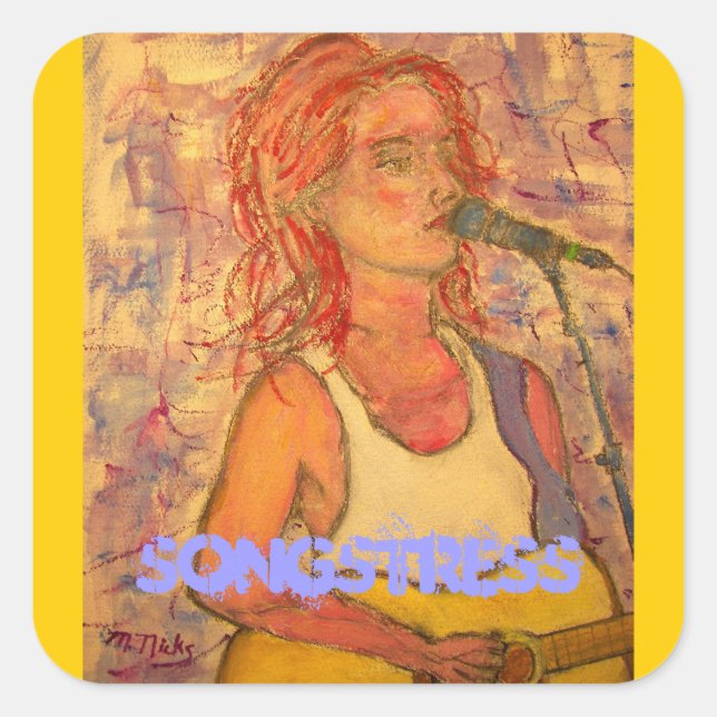Songs-Kunst Quadratischer Aufkleber (Vorderseite)