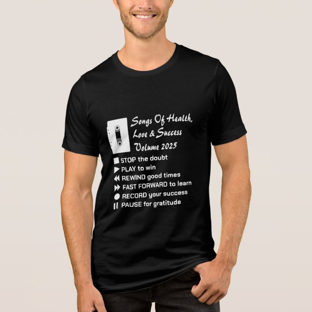 Songs of Health, Liebe & Success 2025 Tri-Blend Shirt (Vorderseite)