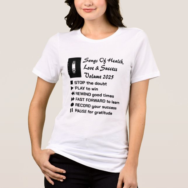 Songs of Health, Liebe & Success 2025 Tri-Blend Shirt (Vorderseite)