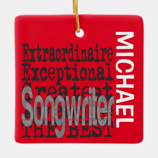 Songwriter Extraordinaire CUSTOM Keramikornament (Vorderseite)
