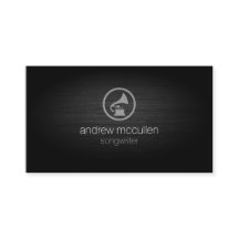 Songwriter Gramophone Icon Brushed Metal Musician