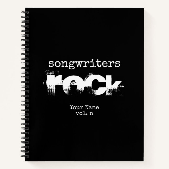 Songwriters Rock Personalisiert Songwriter Noteboo Notizbuch (Vorderseite)