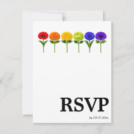 🌈 Songwunsch LGBTQ Erblüht Zusammen RSVP Karte