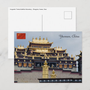 Songzanlin-Tibet-Kloster - Yunnan, China Postkarte