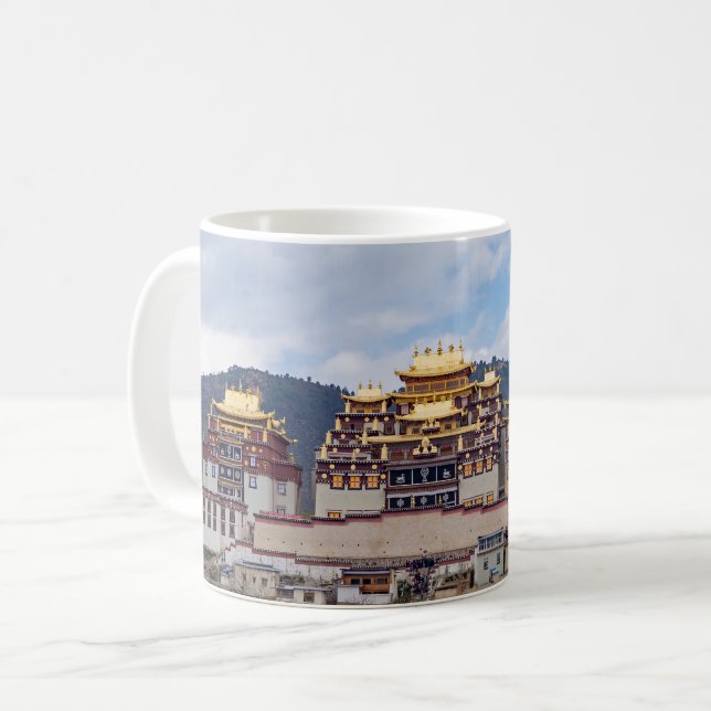 Songzanlin Tibetisches Kloster - Yunnan, China Kaffeetasse (Vorderseite Links)