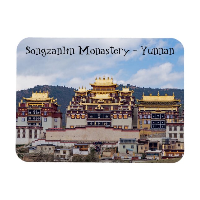 Songzanlin Tibetisches Kloster - Yunnan, China Magnet (Horizontal)
