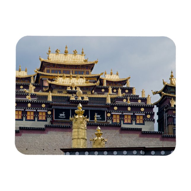Songzanlin Tibetisches Kloster - Yunnan, China Magnet (Horizontal)