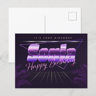 Sonia Nom Prénom Anniversaire de la carte postale