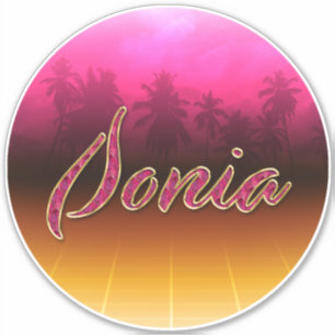 Sonia Prénom Golden Pink Autocollants