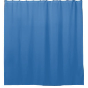 Sonic Blue Solid Color Print, Jewel Tone Colors Duschvorhang