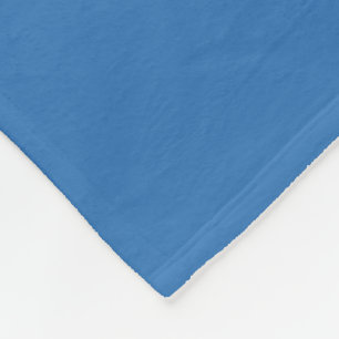 Sonic Blue Solid Color Print, Jewel Tone Colors Fleecedecke