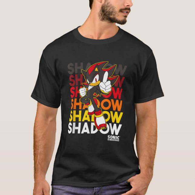 Sonic Das Coole Logo des Igels "Shadow Stack" T-Shirt (Vorderseite)