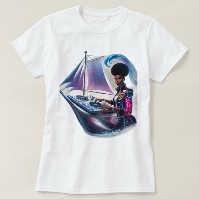 Sonic Navigator: DJ steuert durch Schallwellen T-Shirt (Design vorne)
