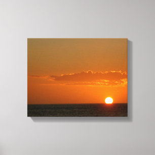 Sonne am Wasser bei Sonnenuntergang > Sonnenunterg Leinwanddruck