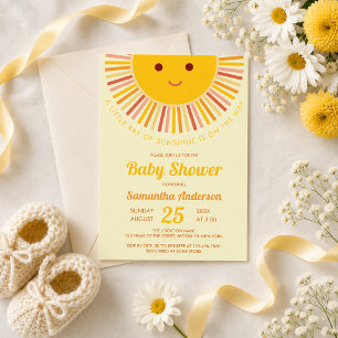 Sonne Baby Shower Ein kleiner Sonnenschein Hübsche Einladung