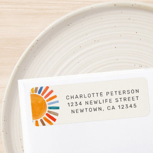 Sonne Baby Shower Rücksendeadresse