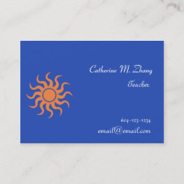 Sonne, blau visitenkarte