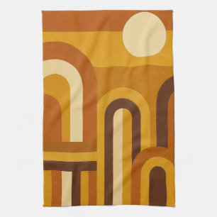 Sonne & Bögen Mid-Century-Modern geometrisches Des Geschirrtuch