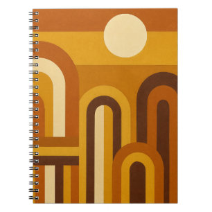 Sonne & Bögen Mid-Century-Modern geometrisches Des Notizblock