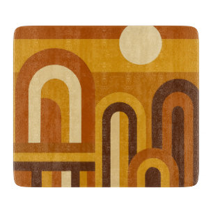 Sonne & Bögen Mid-Century-Modern geometrisches Des Schneidebrett