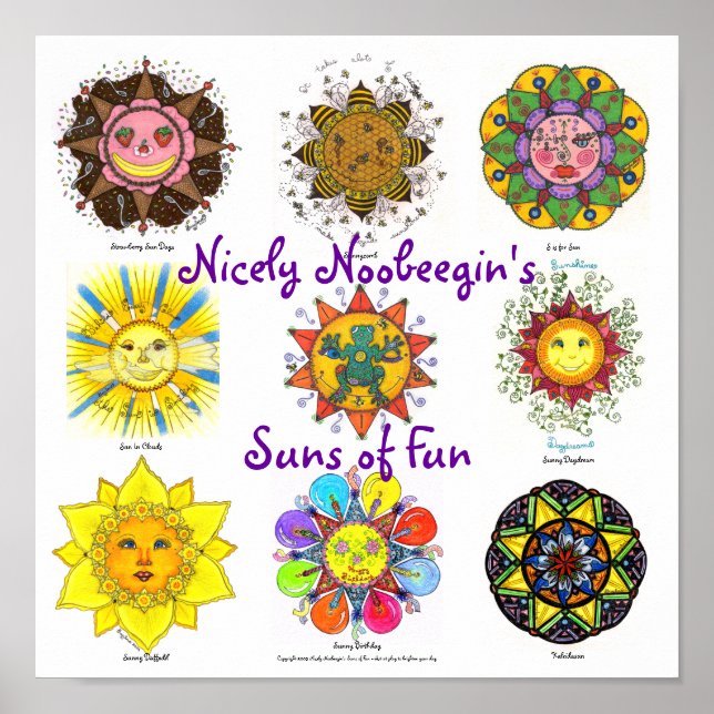 Sonne der Spaß (lila) Poster (Vorne)