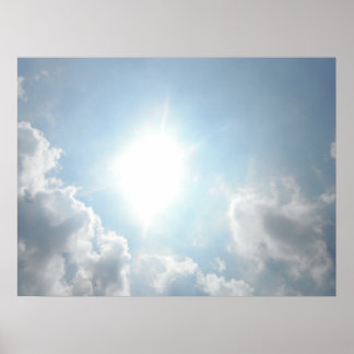 Sonne durch die Wolken Poster