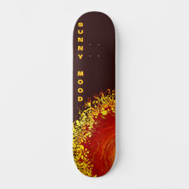 Sonne Explosion gelb orange braun abstrakt kundens Skateboard