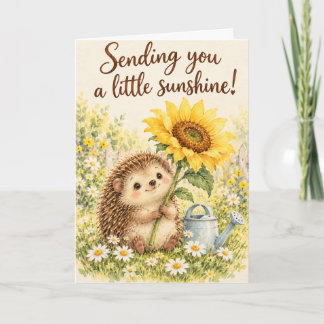 Sonne für Dich Süßer Igel und Sonnenblume Auto Karte