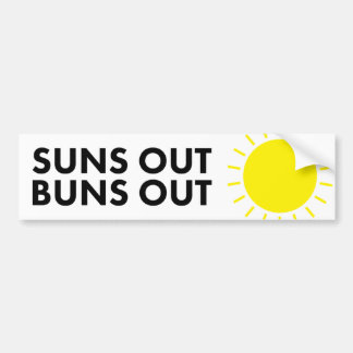 Sonne-heraus Brötchen heraus Autoaufkleber