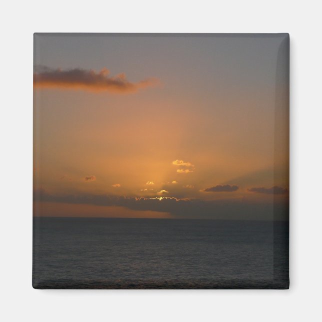 Sonne hinter Wolken II Seascape Magnet (Vorne)