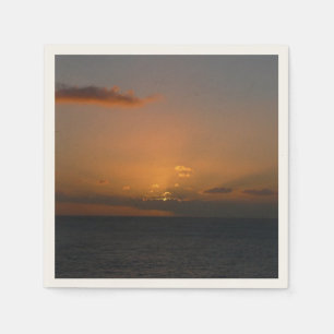 Sonne hinter Wolken II Seascape Serviette