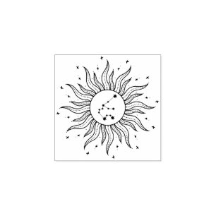 Sonne Horoskop Wassermann Zeichen Gummistempel