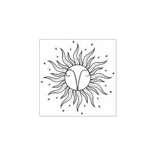 Sonne Horoskop Widder Gummistempel