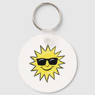Sonne in Brillen Schlüsselanhänger