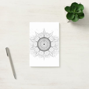 Sonne-Mandala 1 Post-it Klebezettel
