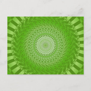Sonne Mandala grün Postkarte