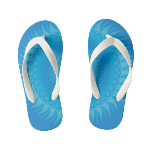 Sonne Mandala Hellblau Kinderbadesandalen