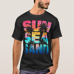 Sonne Meer Sand Strand Urlaub Sommer Stimmung Fami T-Shirt