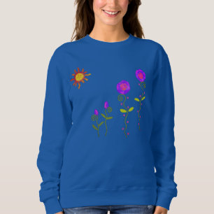 Sonne mit Blume Abstrakte Kunst zu tragen Sweatshirt