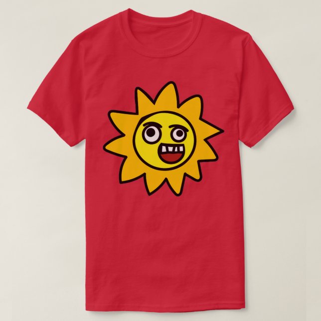 Sonne mit Gesicht T-Shirt (Design vorne)