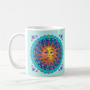 Sonne Mond Gesicht Tasse