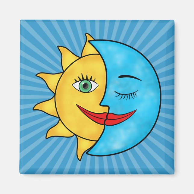 Sonne Mond Magnet (Vorne)
