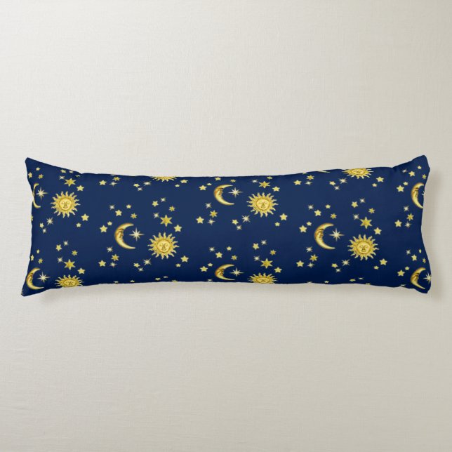 Sonne, Mond und Sterne 🌞 🌛 ⭐ Seitenschläferkissen (Vorderseite)