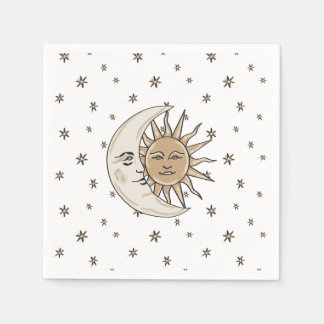 Sonne, Mond und Sterne Serviette