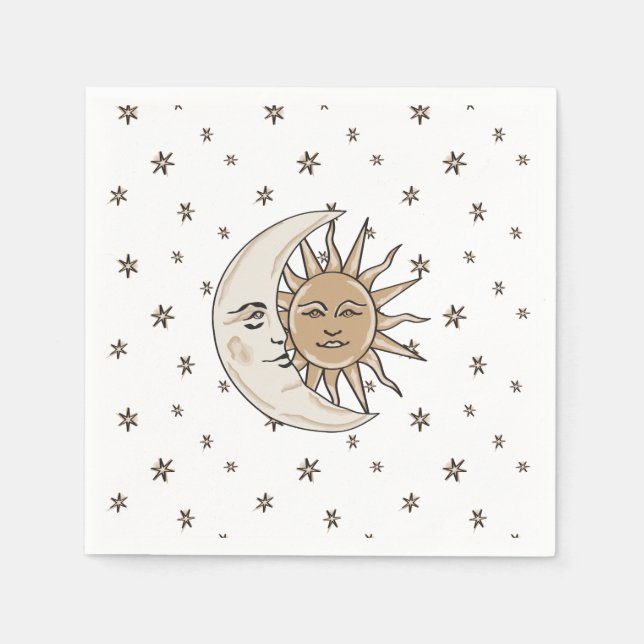 Sonne, Mond und Sterne Serviette (Vorderseite)
