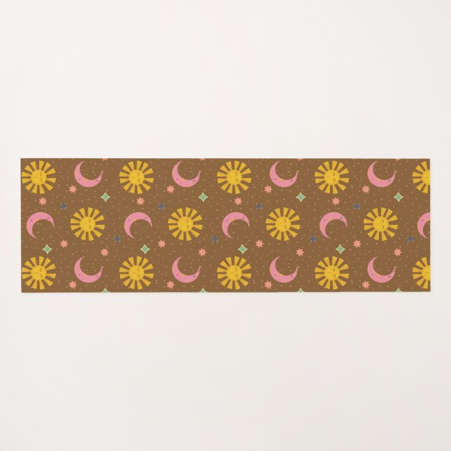 Sonne Mond  Yogamatte (Rückseite (Horizontal))