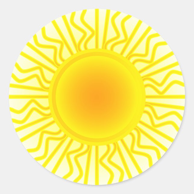 Sonne Runder Aufkleber (Vorderseite)