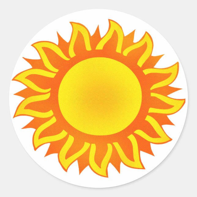 Sonne Runder Aufkleber (Vorderseite)