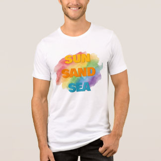 Sonne Sand Meer Sommer T-Shirt Minimaler Strand Gr Tri-Blend Shirt