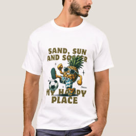 Sonne, Sand und Fußball T-Shirt